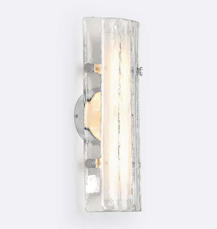 Willamette 16" LED Clear Fluted Glass Wall Sconce