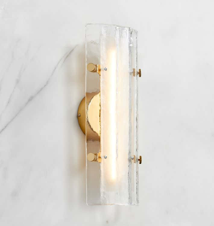Willamette 16" LED Clear Fluted Glass Wall Sconce