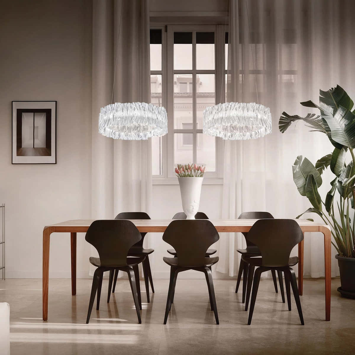 Accordéon Suspension Silver Pendant Light