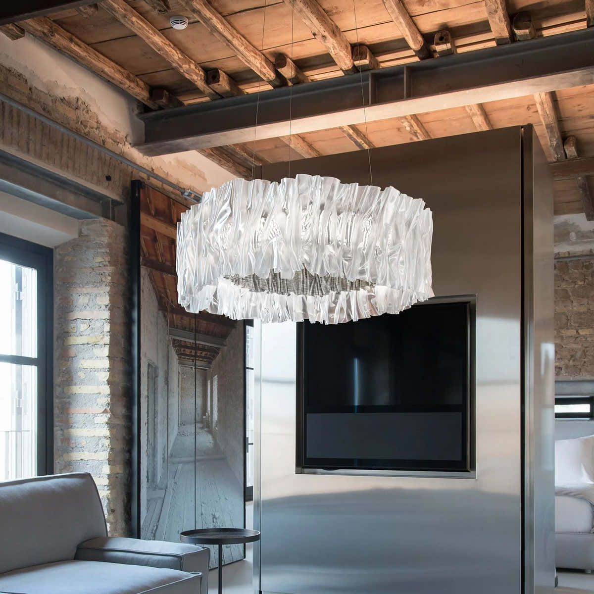 Accordéon Suspension Silver Pendant Light