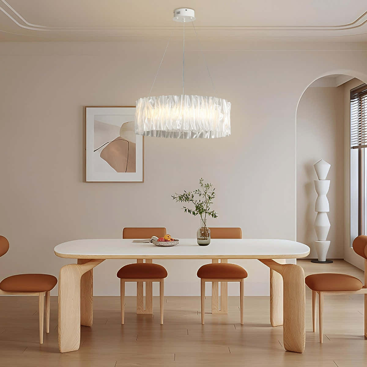 Accordéon Suspension Silver Pendant Light