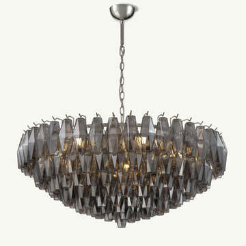 Noma Chandelier Smoke Handblown Glass