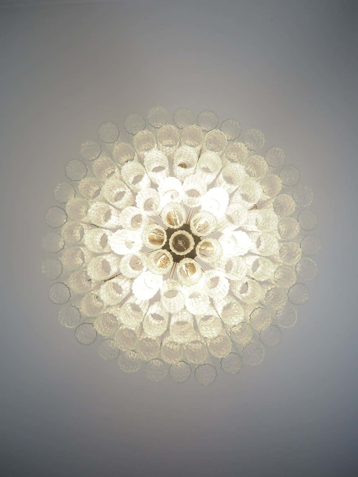 Murano Chandelier – 101 Tuber – Textured – Transparent