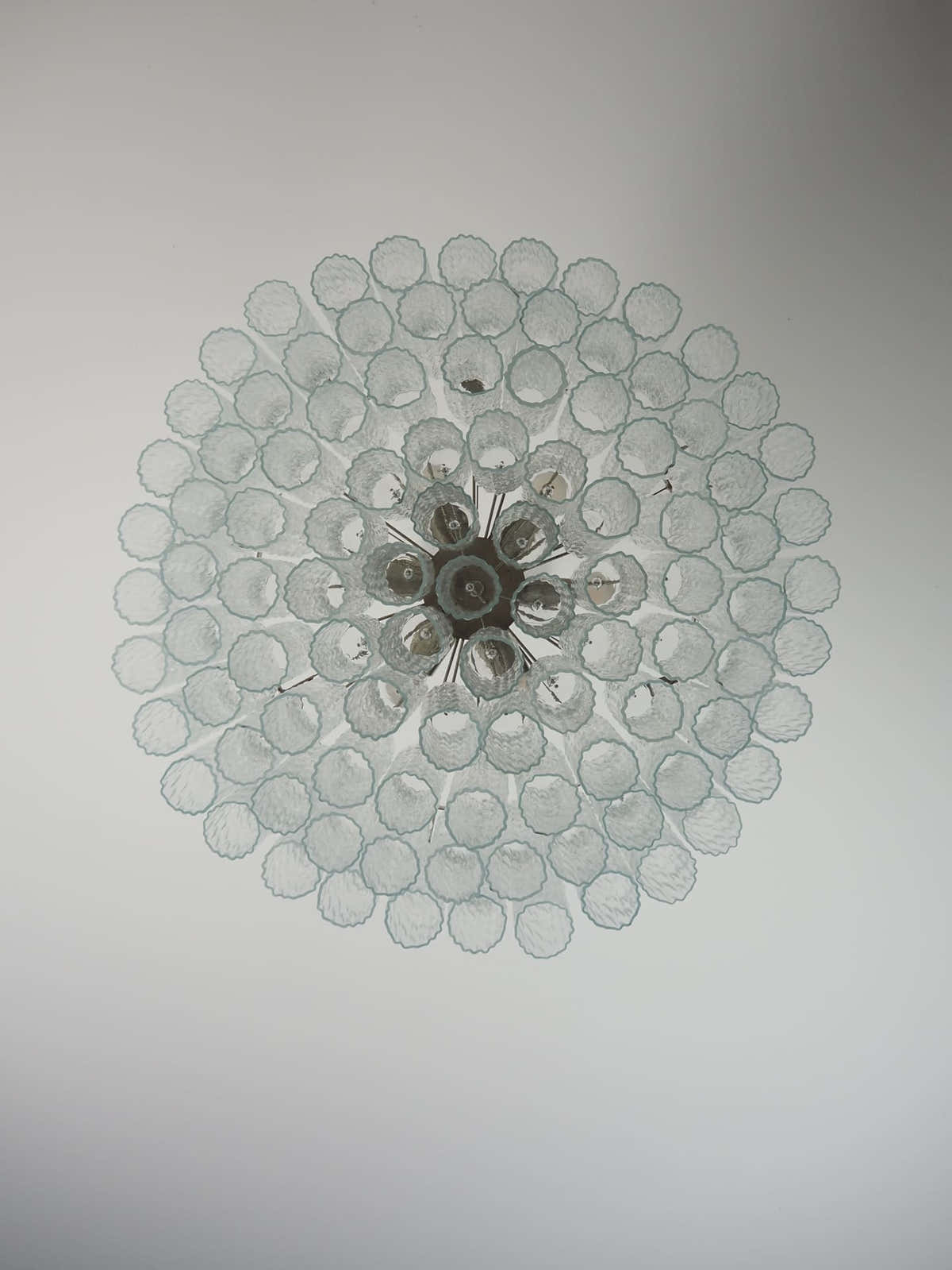Murano Chandelier – 101 Tuber – Textured – Transparent