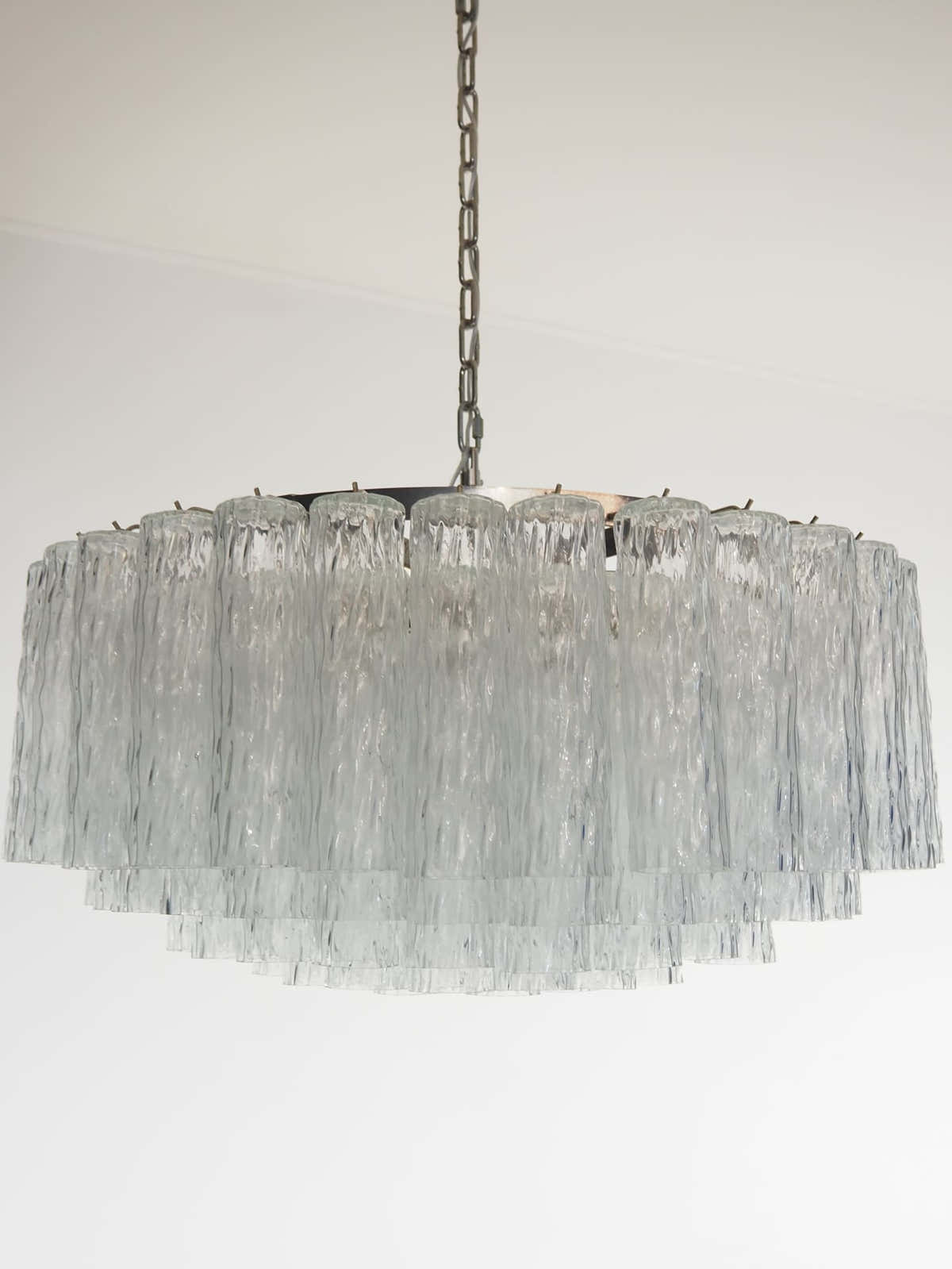 Murano Chandelier – 101 Tuber – Textured – Transparent