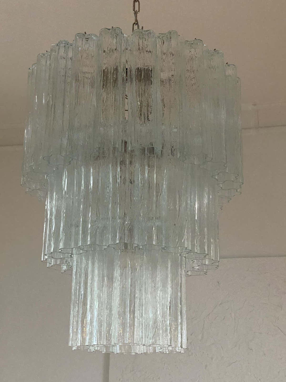 Murano Chandelier 23.6" – 52 tubes – Transparent