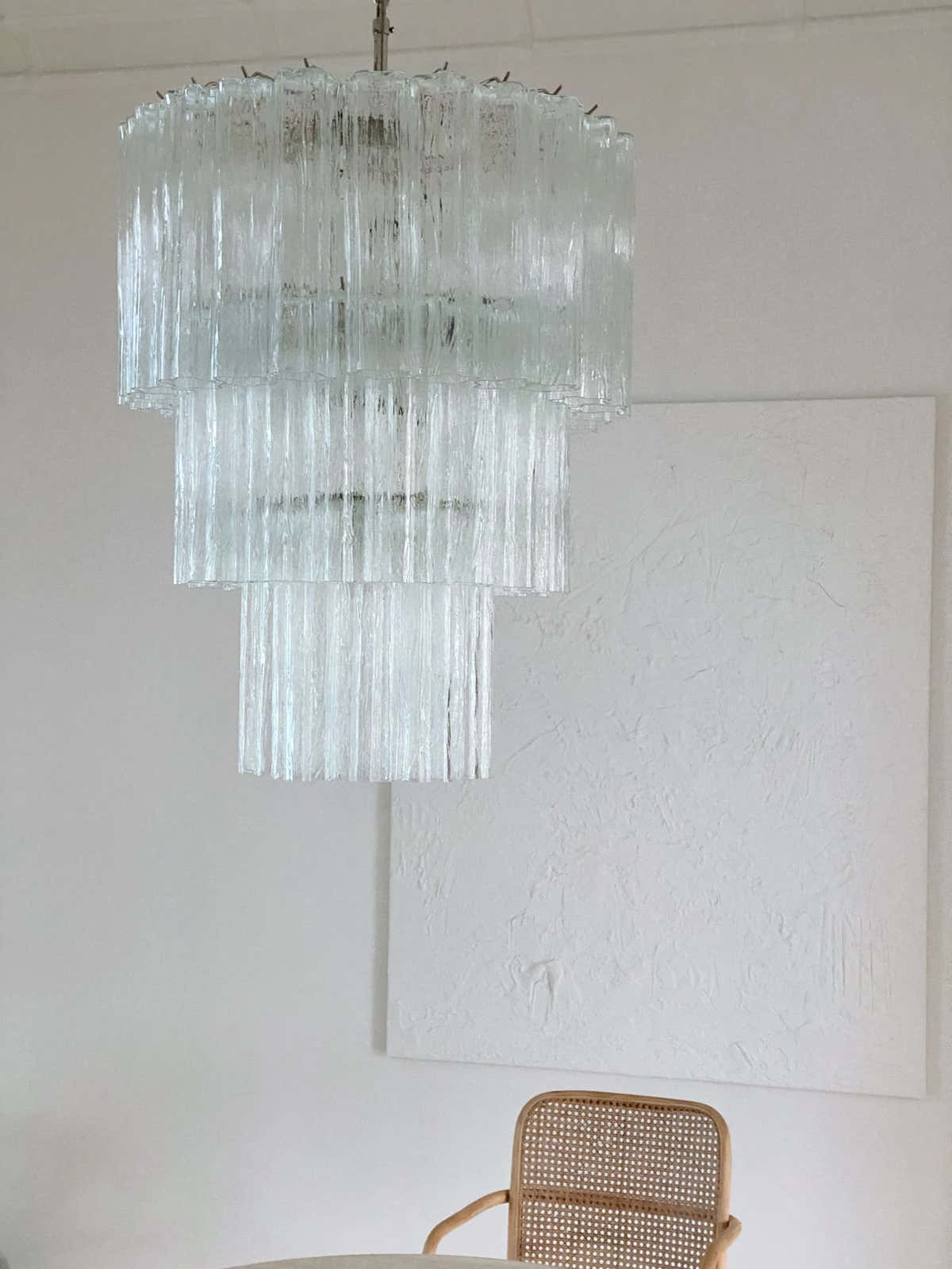 Murano Chandelier 23.6" – 52 tubes – Transparent