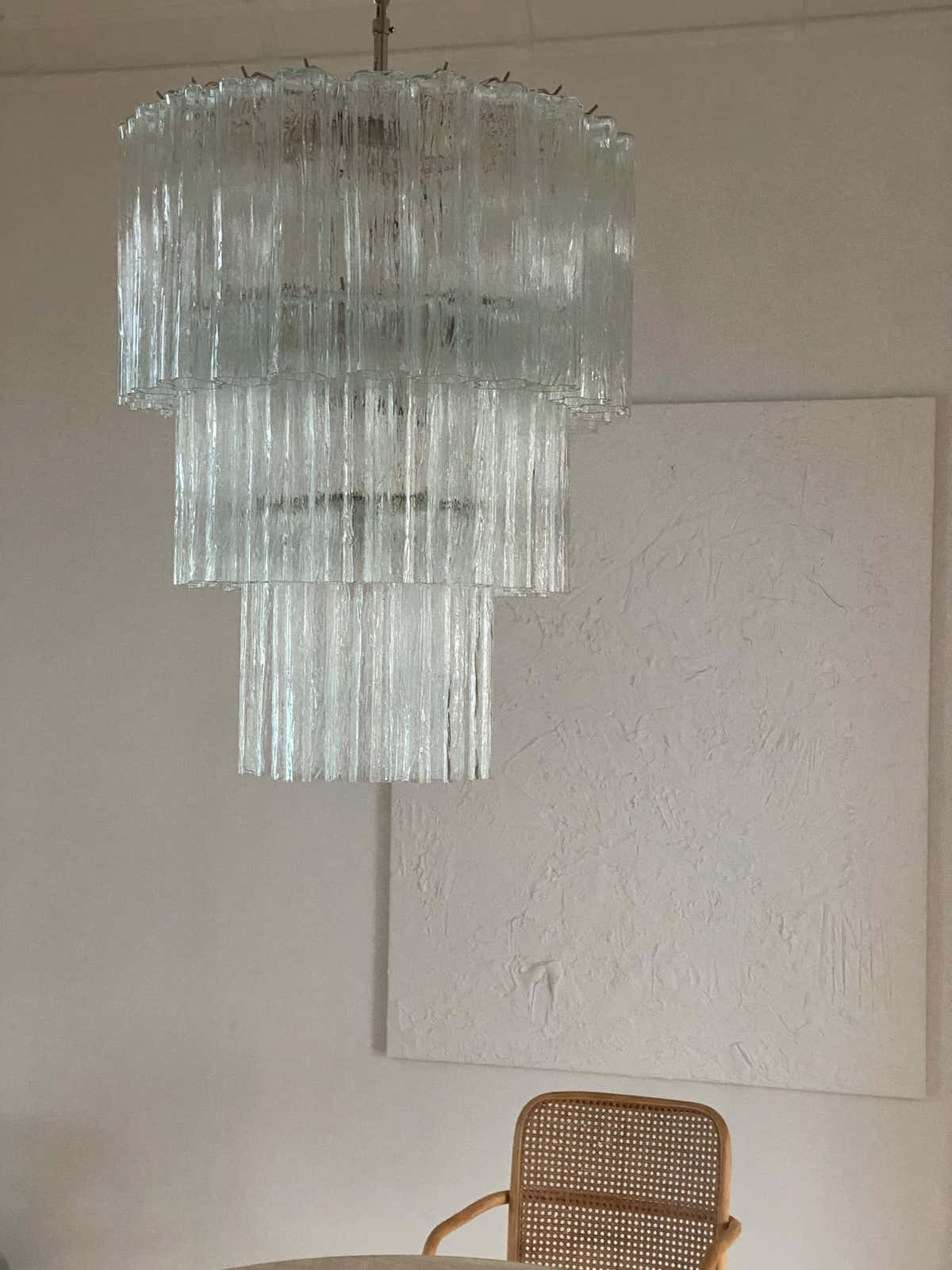 Murano Chandelier 23.6" – 52 tubes – Transparent