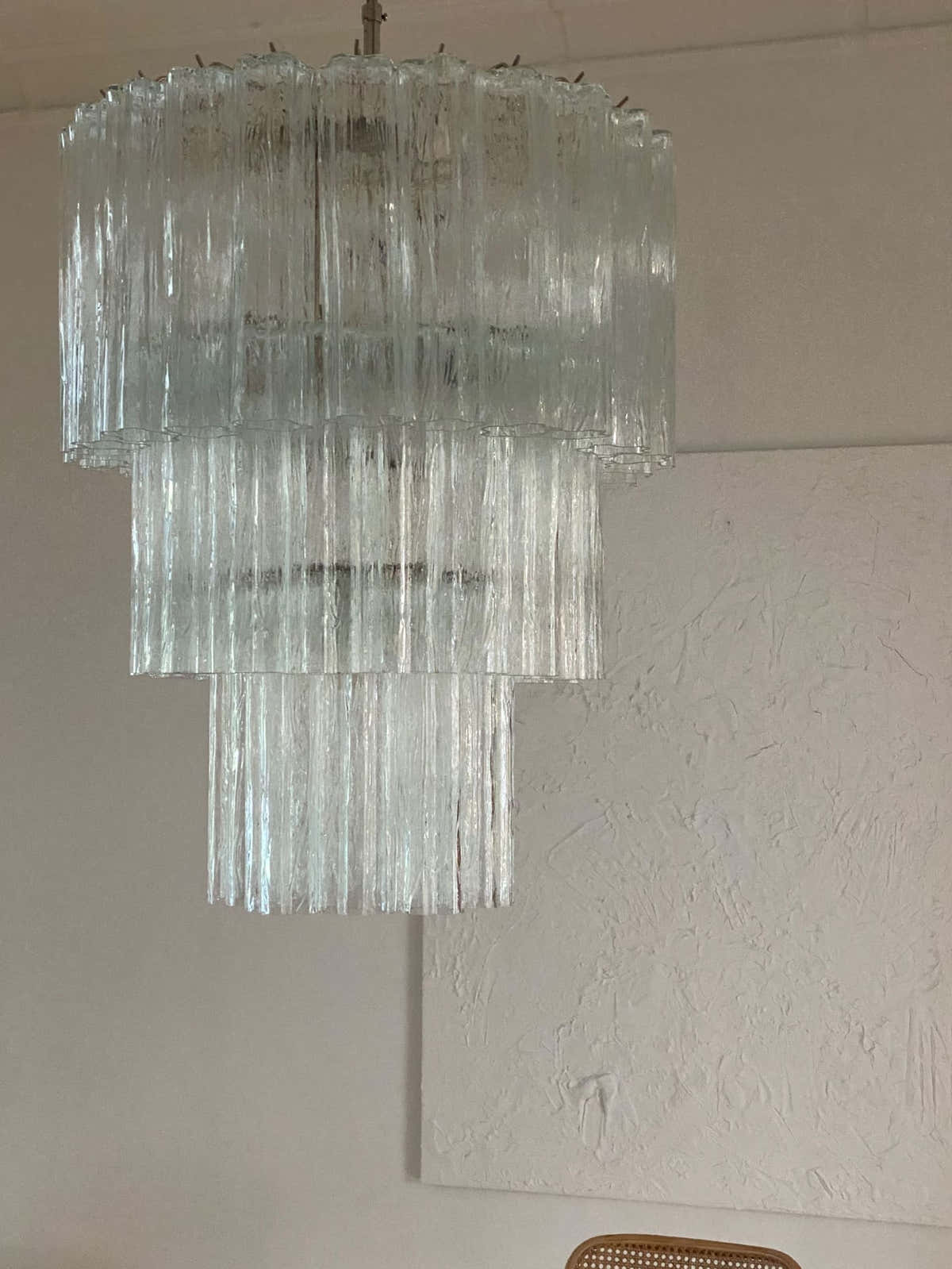 Murano Chandelier 23.6" – 52 tubes – Transparent