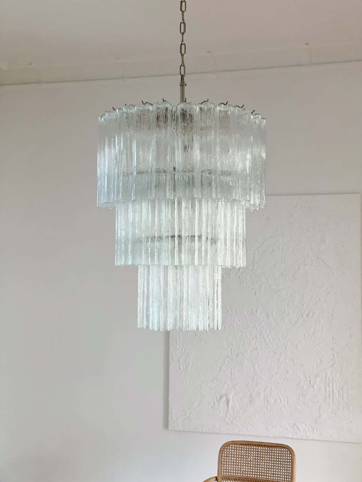 Murano Chandelier 23.6" – 52 tubes – Transparent