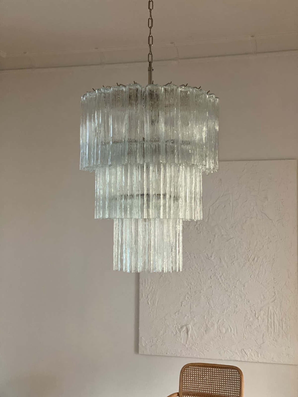 Murano Chandelier 23.6" – 52 tubes – Transparent