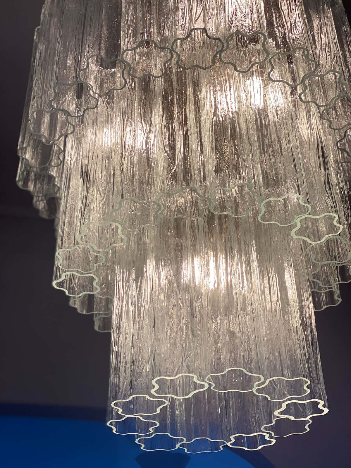 Murano Chandelier 23.6" – 52 tubes – Transparent