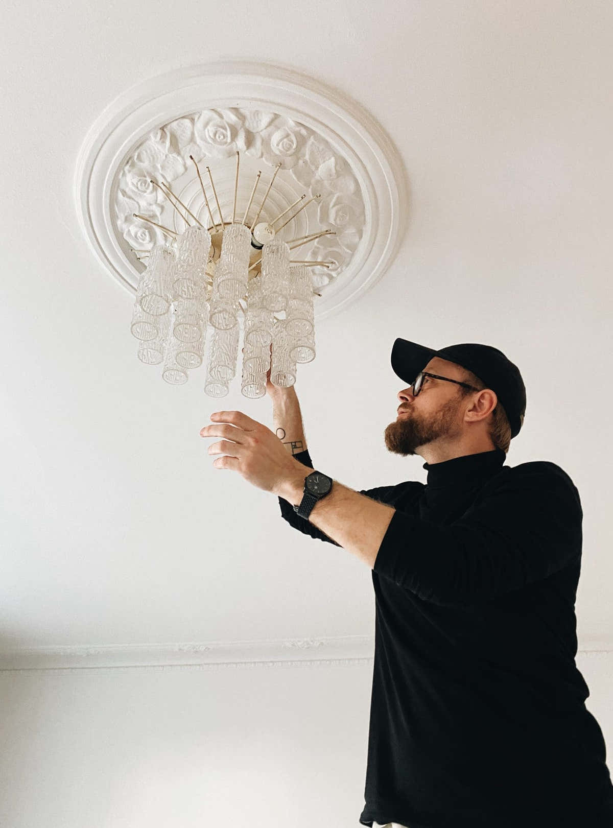 Vintage – Murano chandelier for Venini – 1970 – Transparent