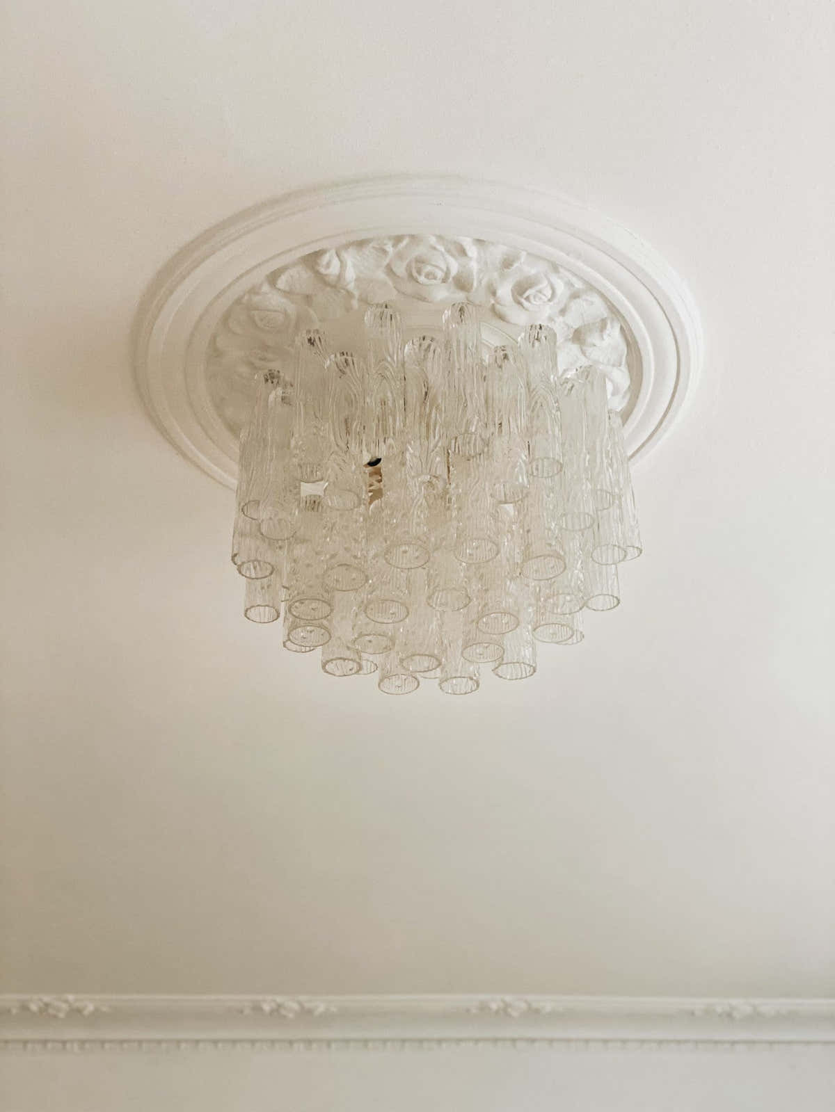 Vintage – Murano chandelier for Venini – 1970 – Transparent