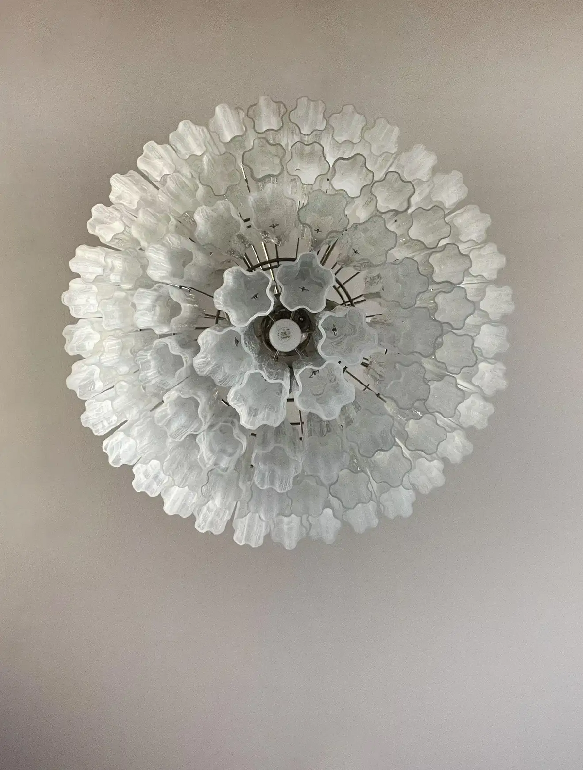 Murano Chandelier 33.5" – 78 tubes – Alabaster white