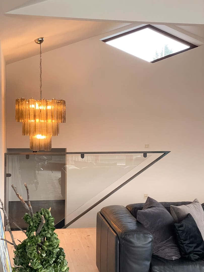 Murano Chandelier – 48 tubes – Smoked