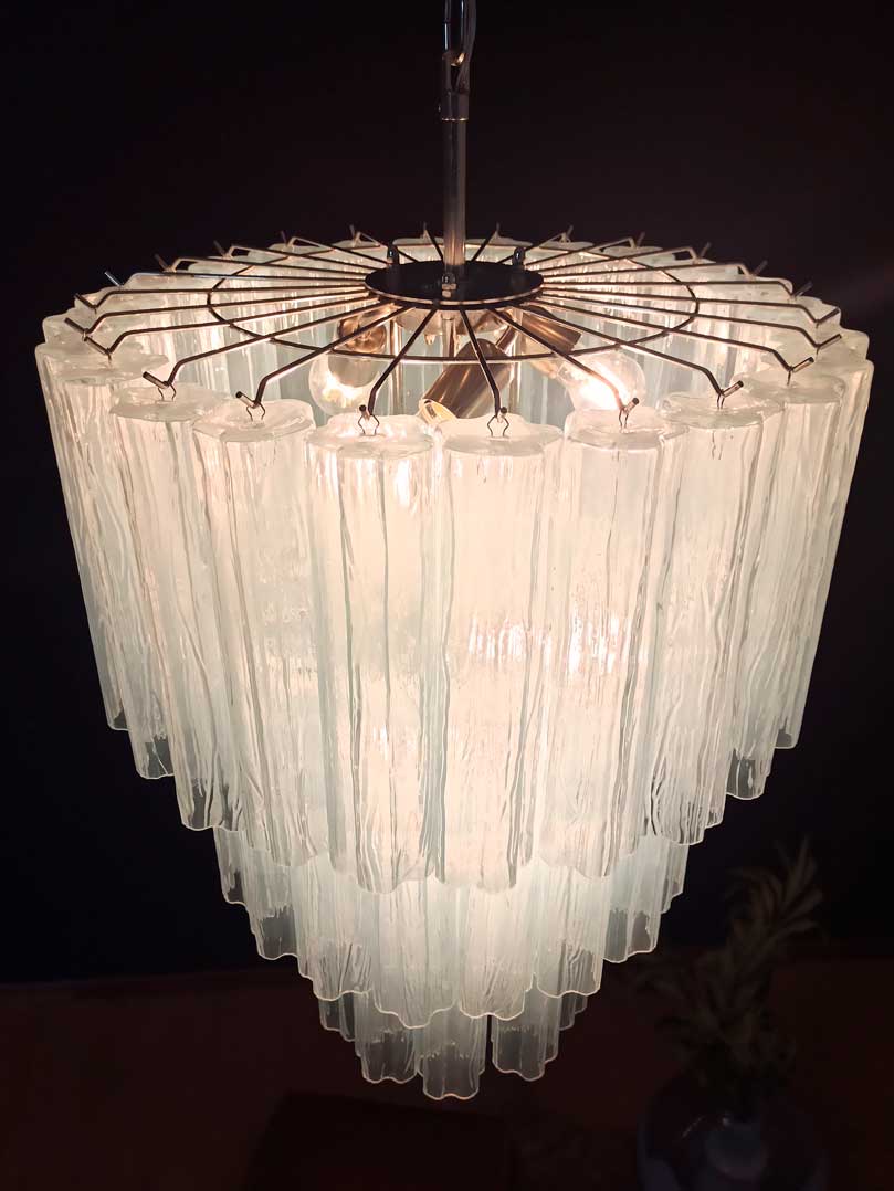 Murano Chandelier 23.6" – 52 tubes – Opal