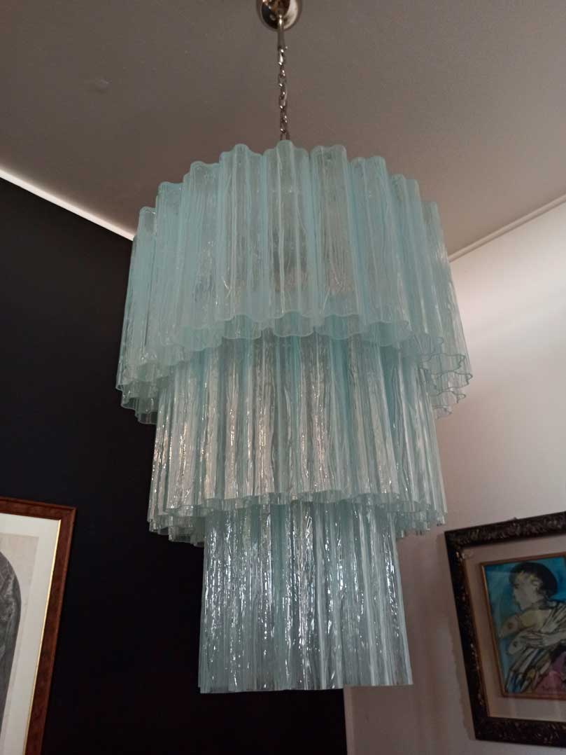 Murano Chandelier 23.6" – 52 tubes – Opal