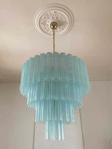 Murano Chandelier 33.5" – 78 tubes – Opal