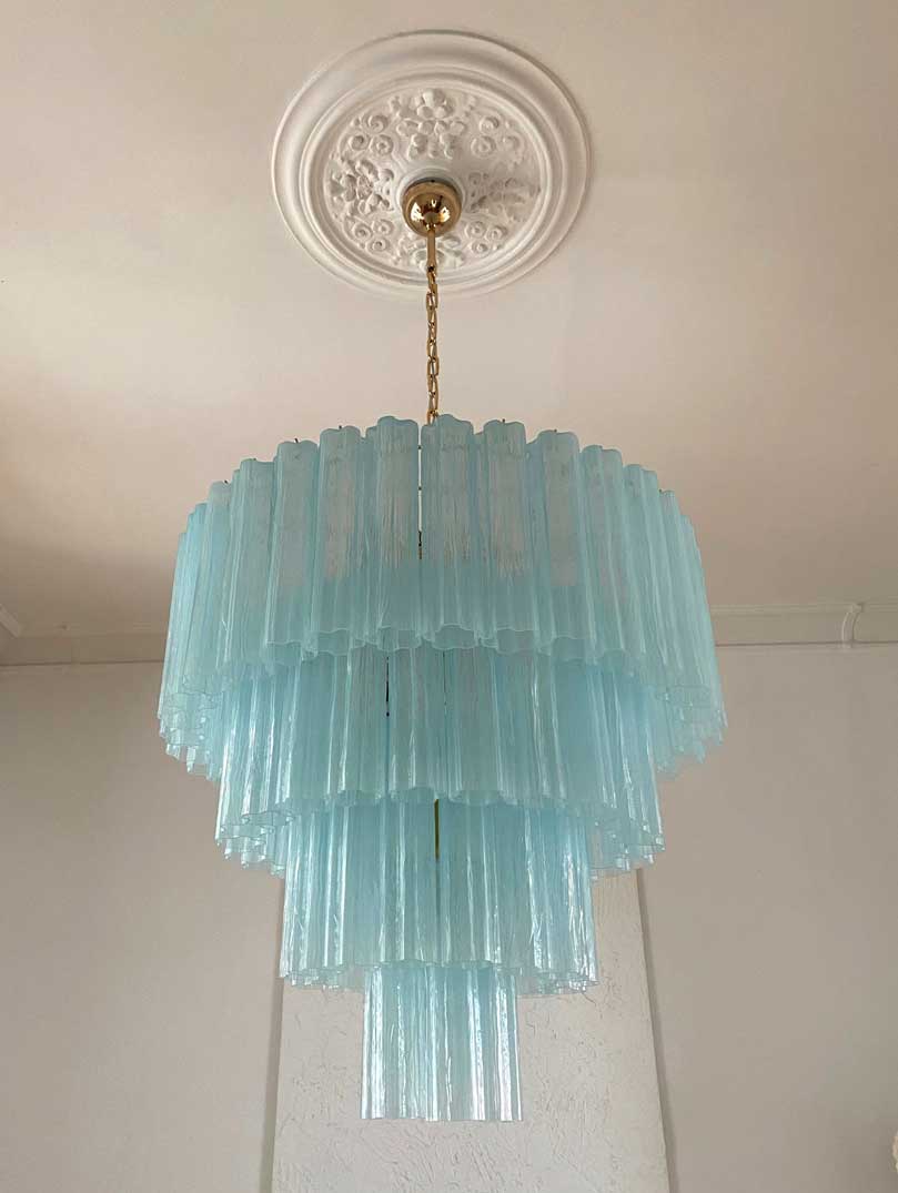 Murano Chandelier 33.5" – 78 tubes – Opal