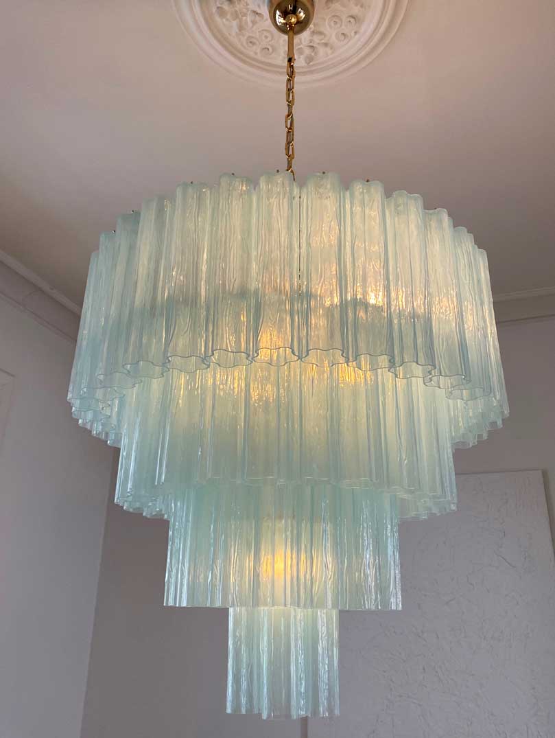 Murano Chandelier 33.5" – 78 tubes – Opal