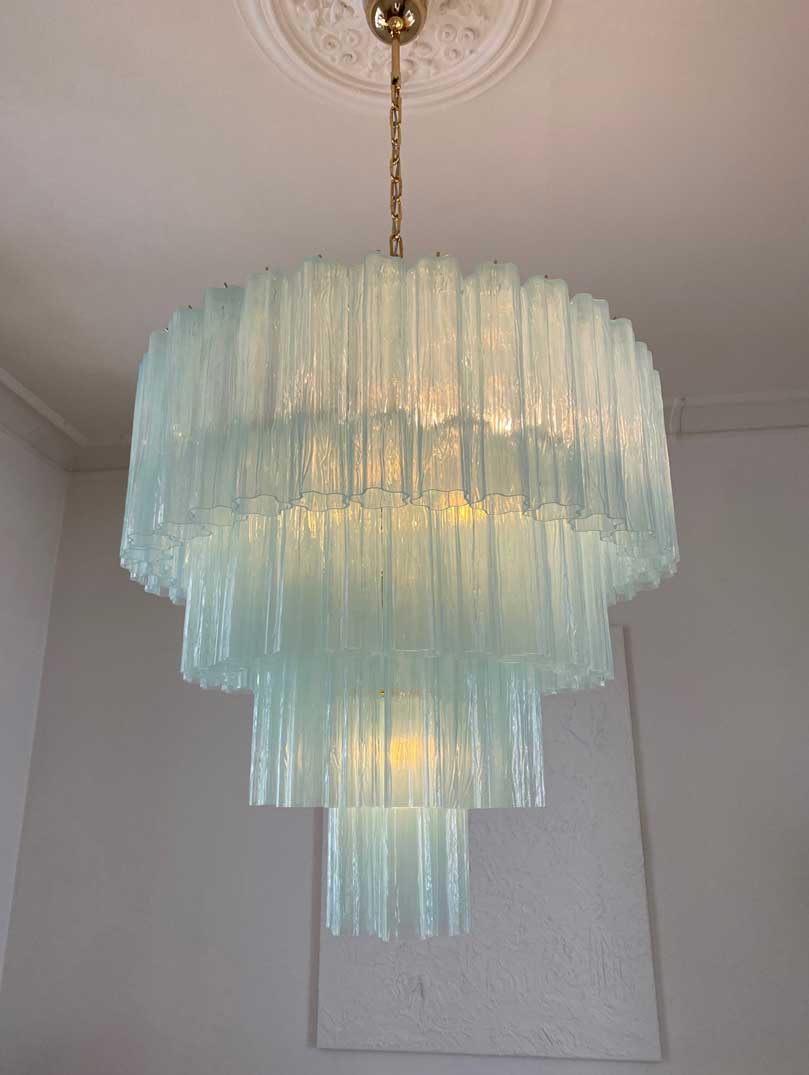 Murano Chandelier 33.5" – 78 tubes – Opal
