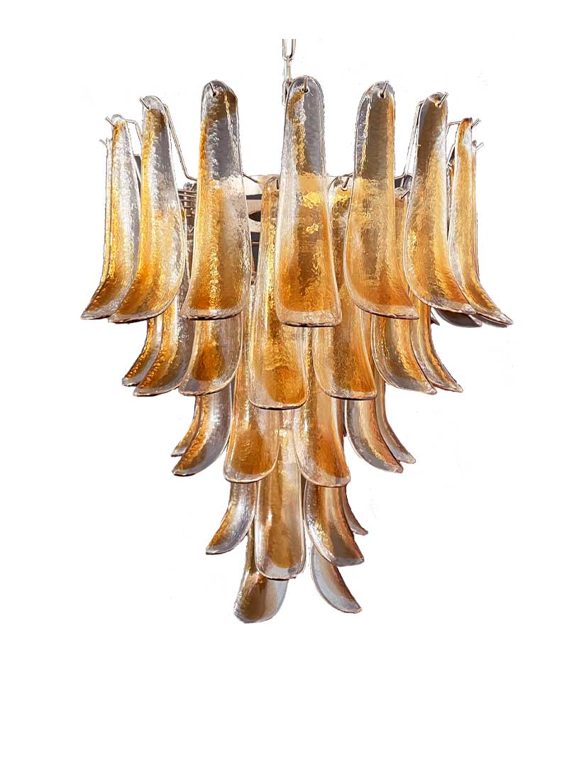 Murano Chandelier – 52 petals – Amber