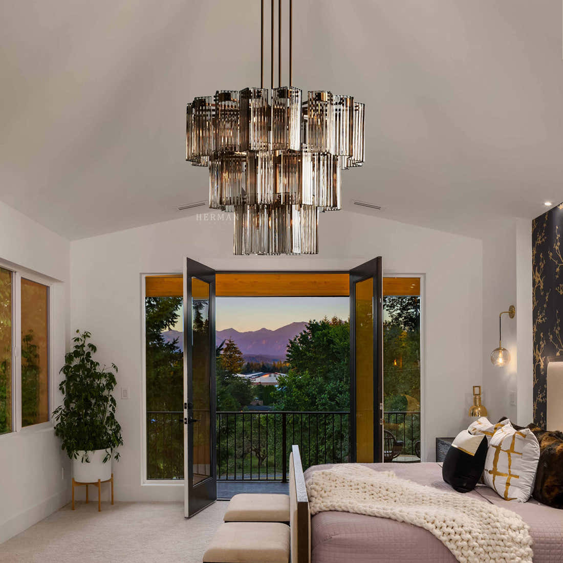 Delsie Round Chandelier 38" 48" 60"