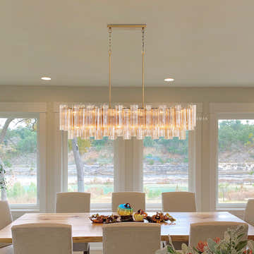 Petalia Murano Glass Linear Chandelier 51"