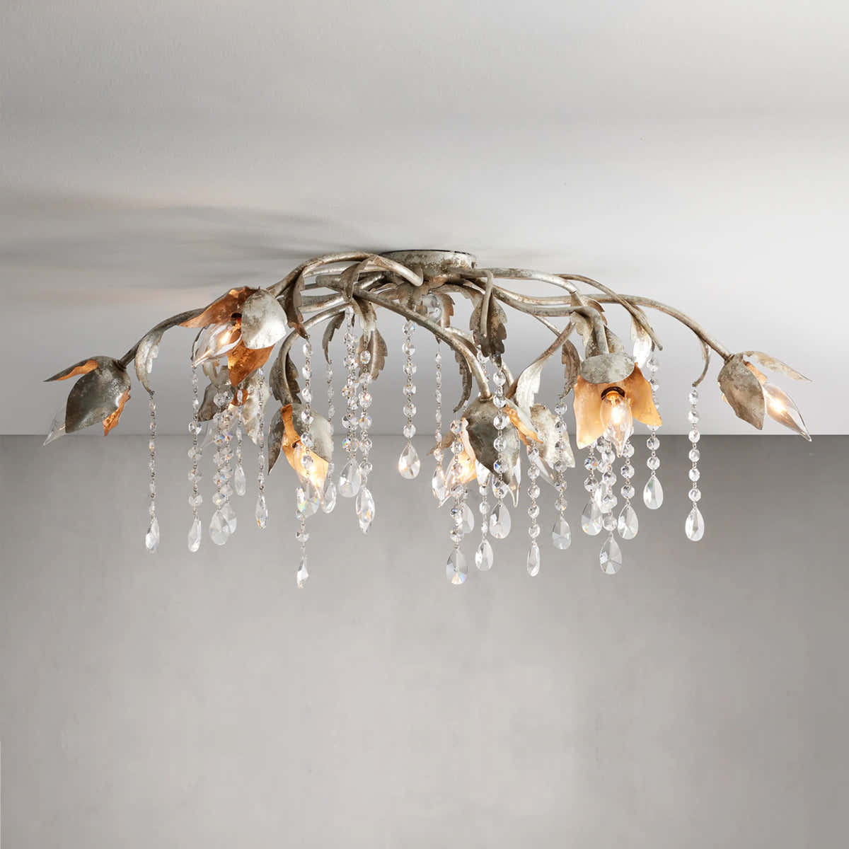 Gothic Viticci Flushmount 23.5" 32"-Silver