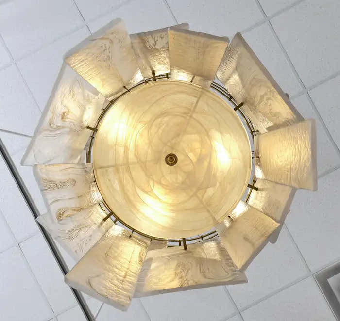 Murano Glass Alabaster Chandelier