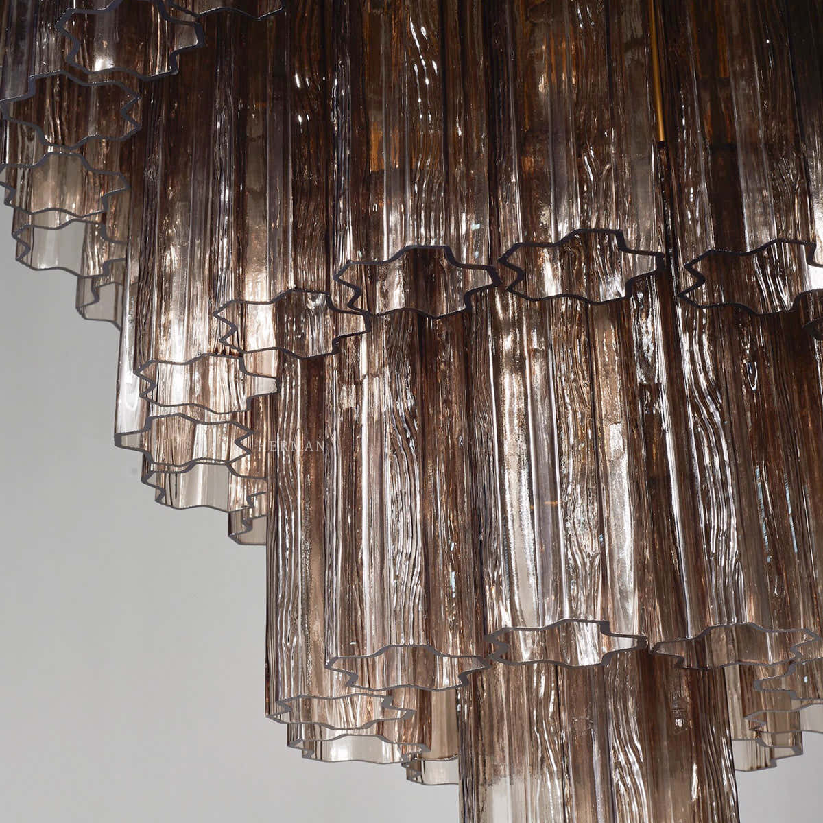 Murano Chandelier 33.5" – 78 tubes – Smoked