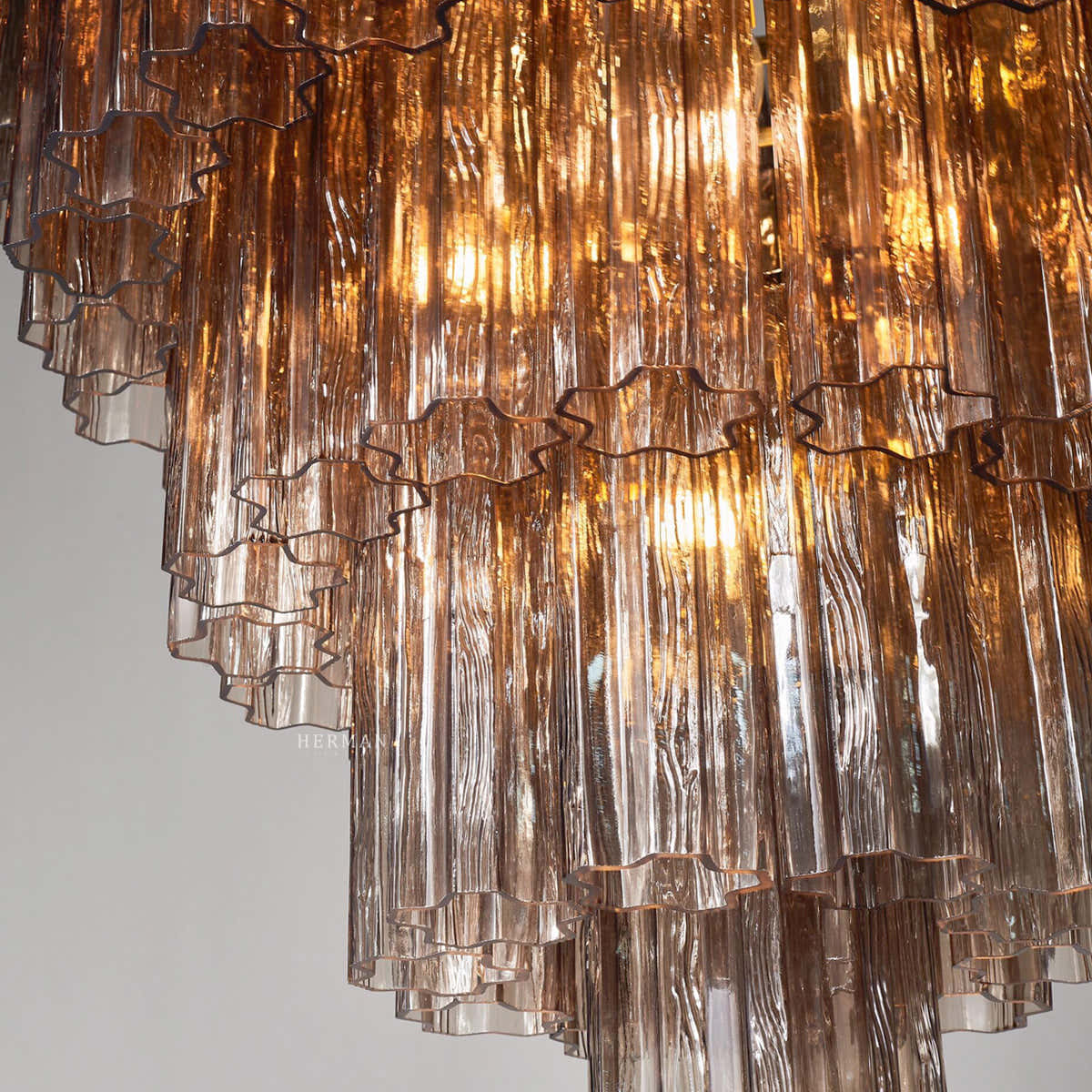 Murano Chandelier 33.5" – 78 tubes – Smoked