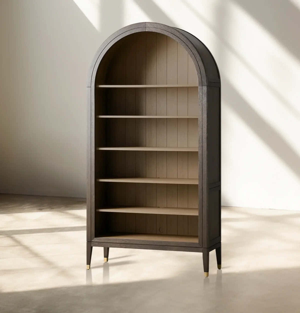 Hattie Open Bookcase in Oak 36"W 46"W