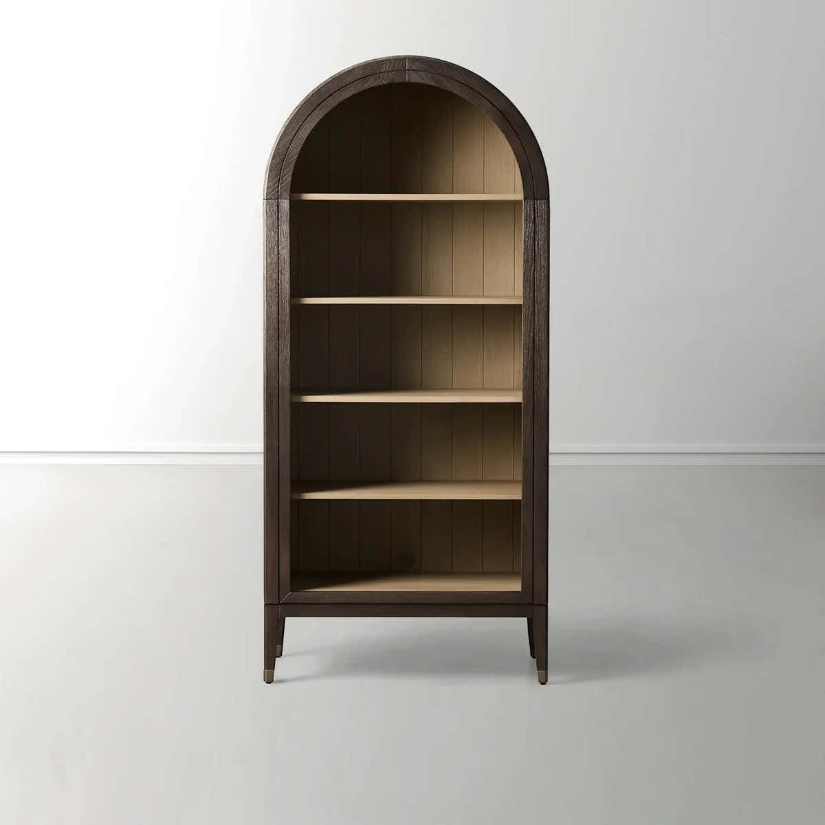 Hattie Open Bookcase in Oak 36"W 46"W