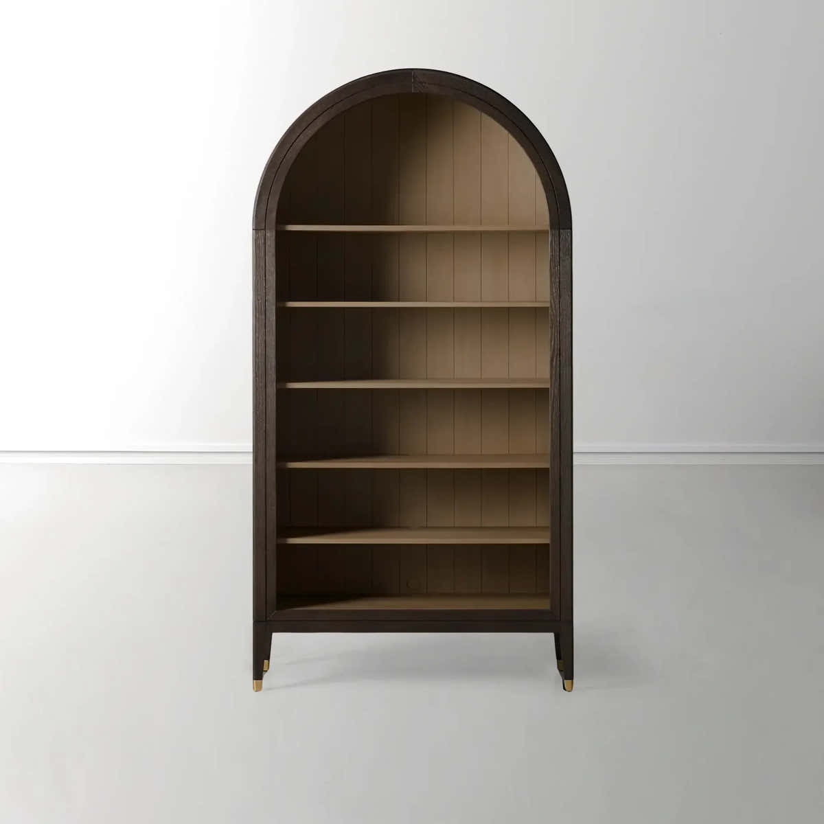 Hattie Open Bookcase in Oak 36"W 46"W