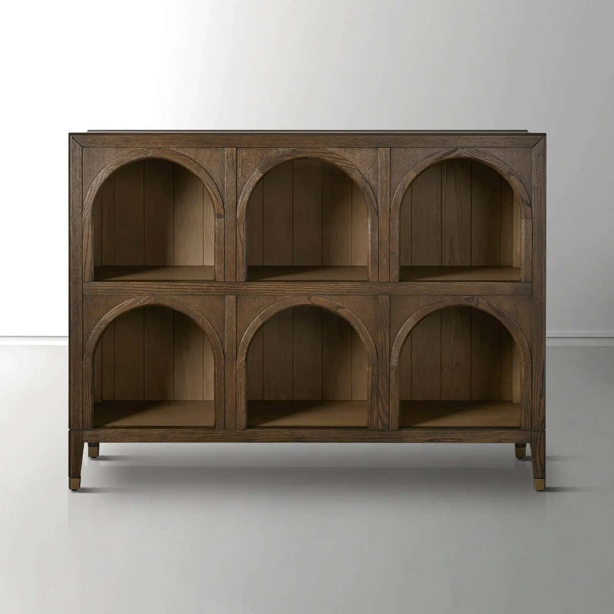 Hattie Arched Storage Cabinet  in Oak 60.75"W