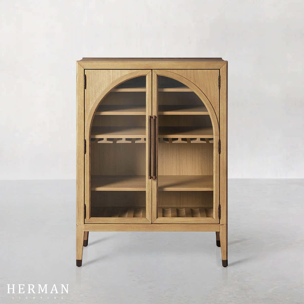 Hattie Low Bar Cabinet in Oak 36"W