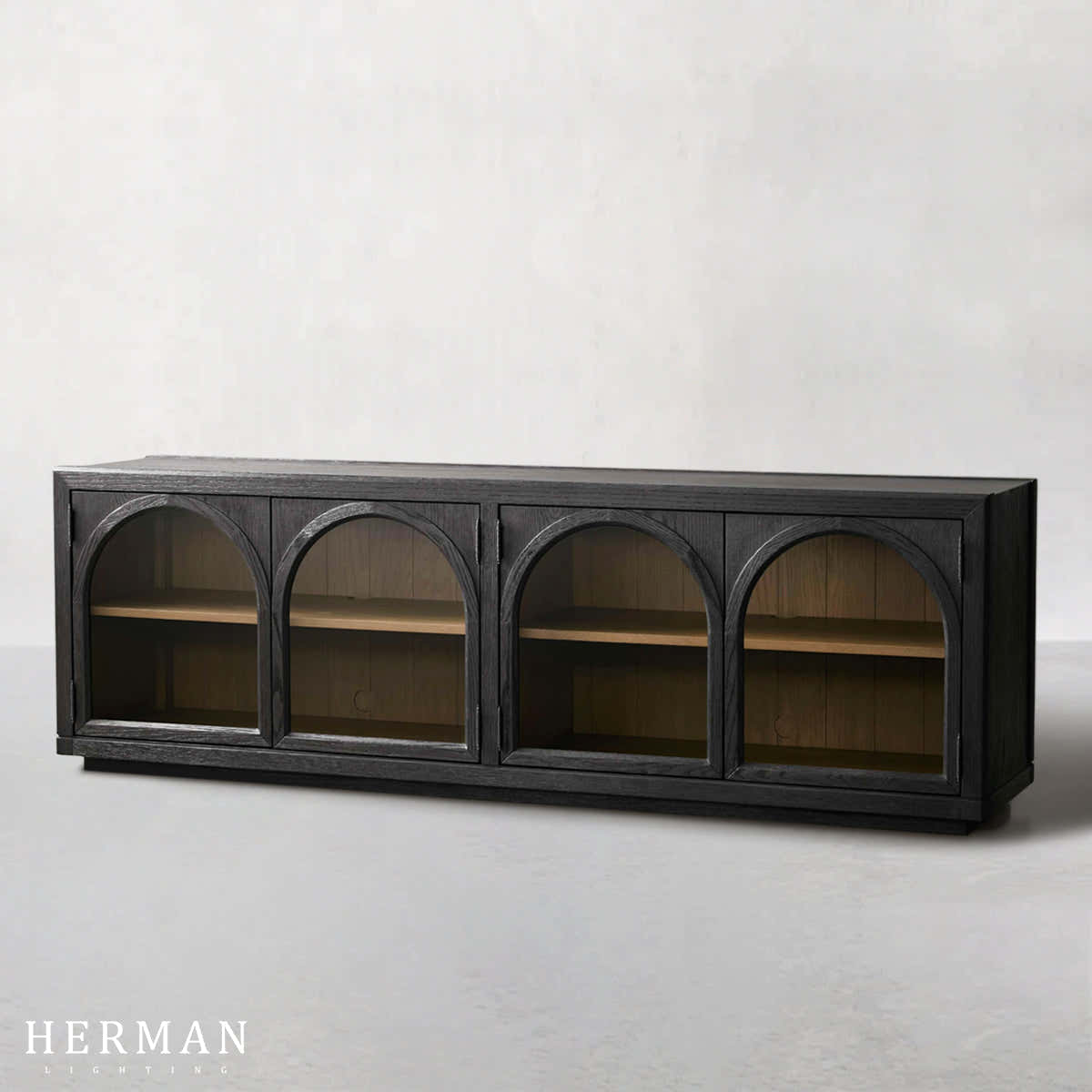 Hattie Media Console in Oak 80"W
