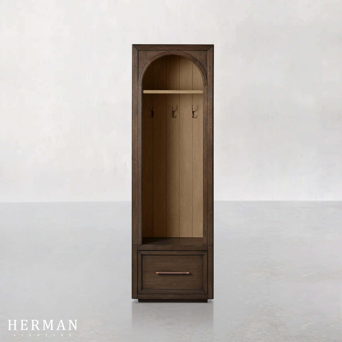 Hattie Single Entryway Cabinet in Oak 25"W