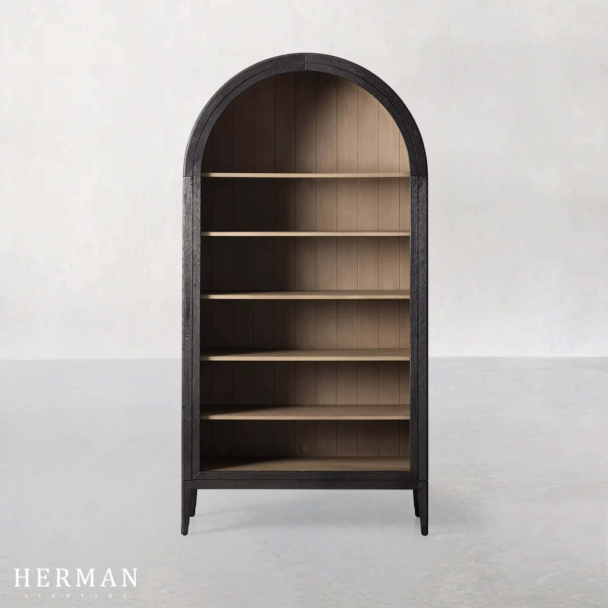 Hattie Open Bookcase in Oak 36"W 46"W
