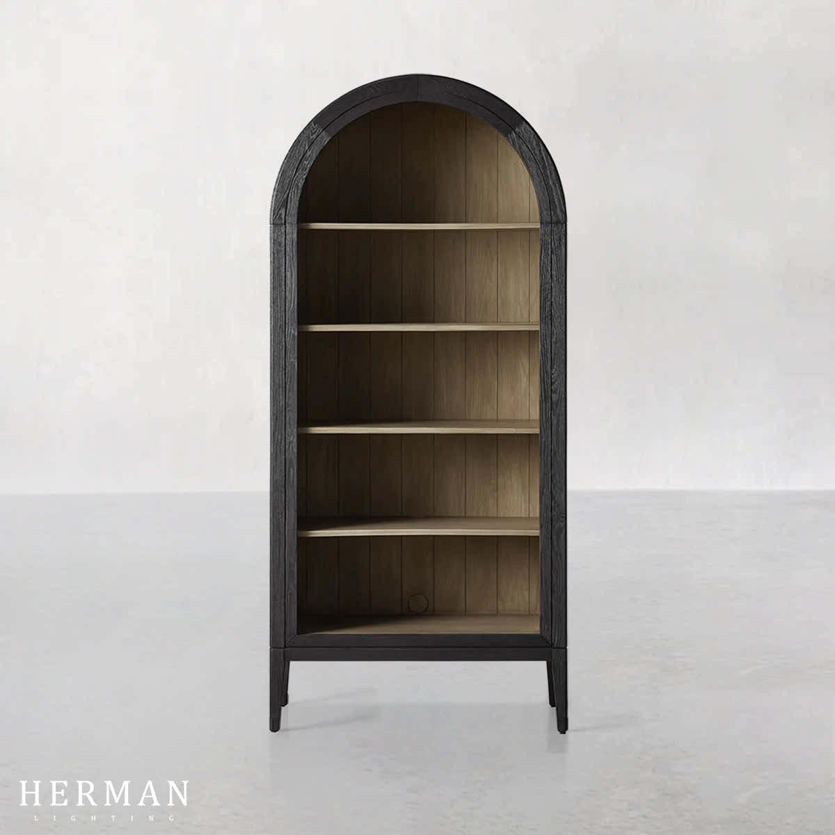 Hattie Open Bookcase in Oak 36"W 46"W