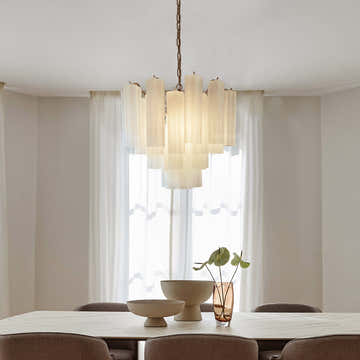 Murano Chandelier 22.8″ – 36 tubes – Matte white
