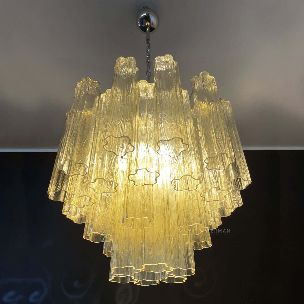 Murano Chandelier 22.8″ – 36 tubes – Yellow