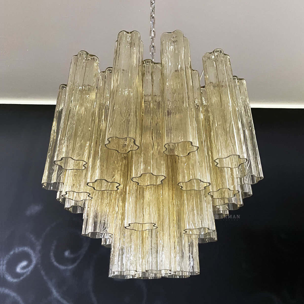 Murano Chandelier 22.8″ – 36 tubes – Yellow