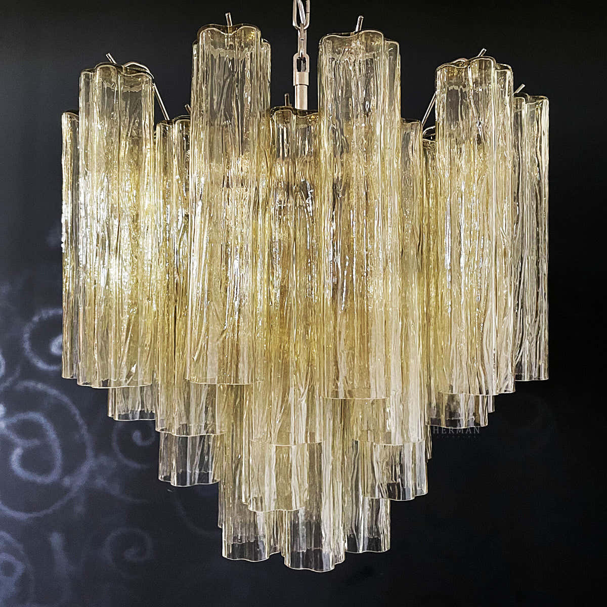 Murano Chandelier 22.8″ – 36 tubes – Yellow