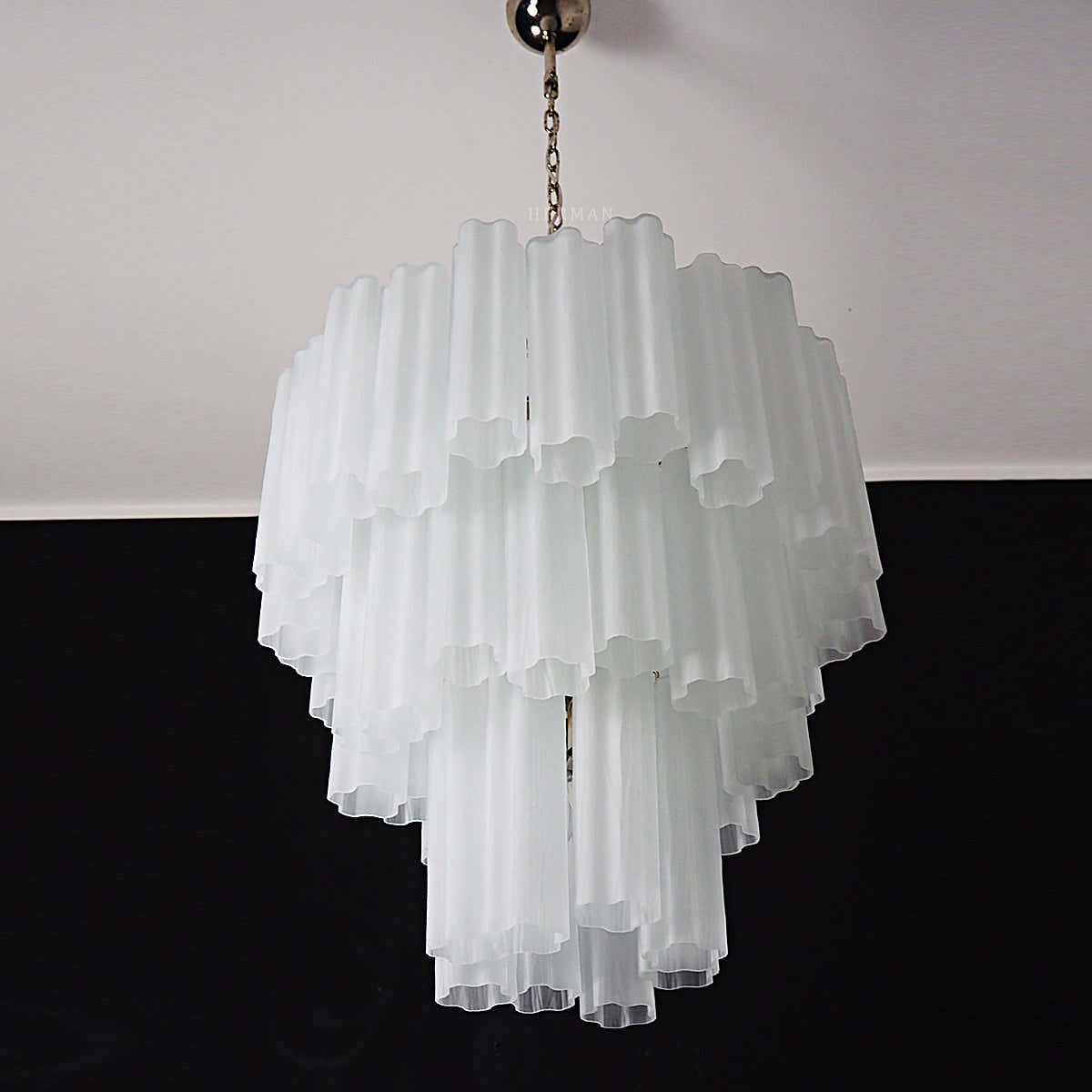 Murano Chandelier – 48 tubes – matte white