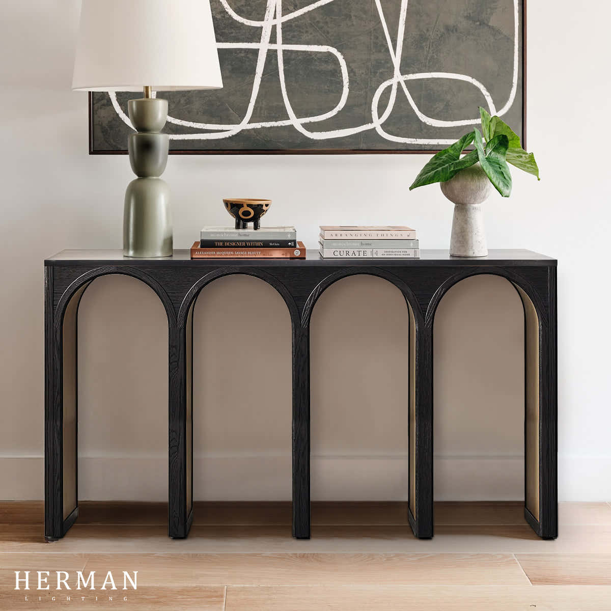 Hattie Console in Oak 60"W