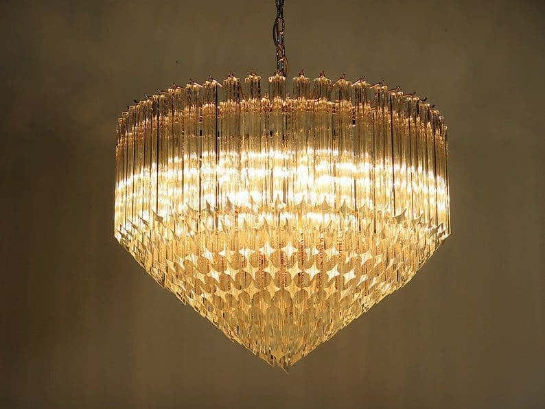 Murano Chandelier – Quadriedri – 265 prisms – Transparent