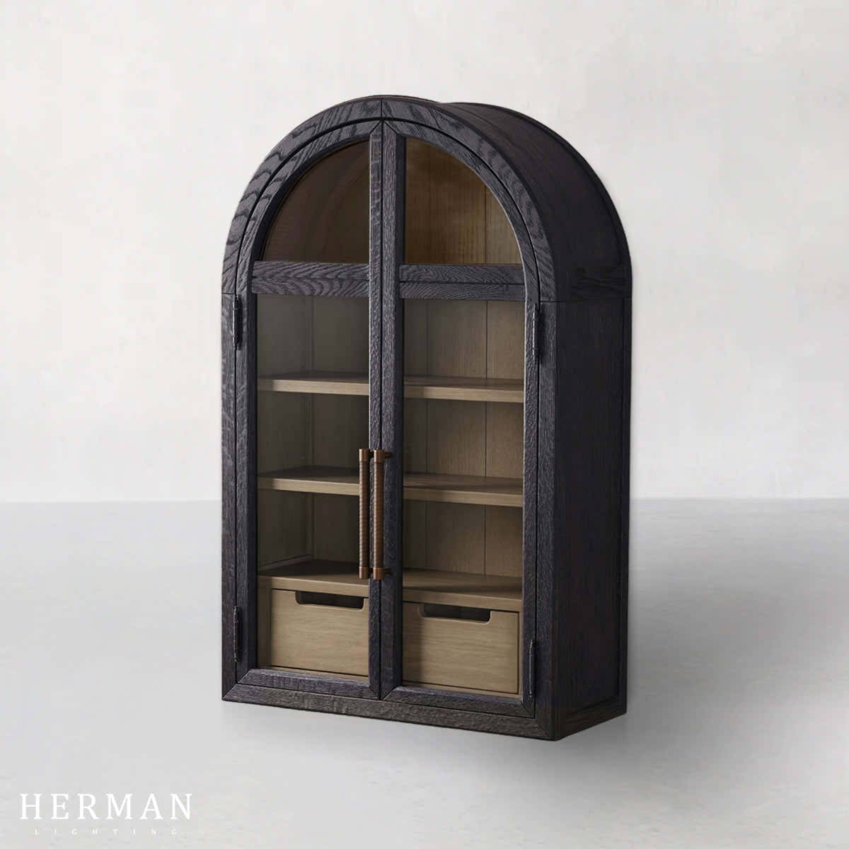 Hattie Wall Mounted Cabinet in Oak 24"W